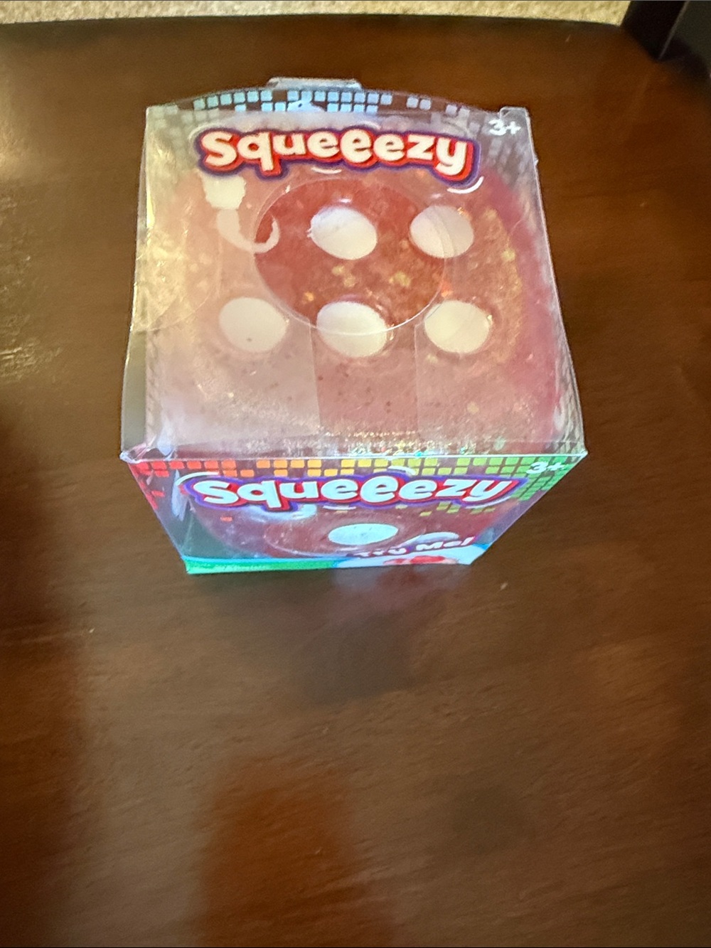 NIB Pink Squeeezy Dice squishy!